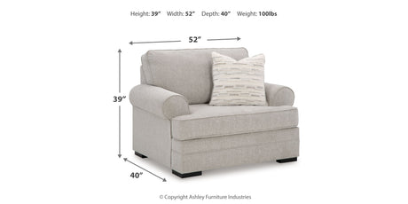 Eastonbridge Sofa Chaise, Chair, and Ottoman in Shadow from Ashley - Luna Furniture