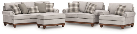 Clearbrooke Sandstone Sofa, Loveseat, Oversized Chair and Ottoman from Ashley - Luna Furniture