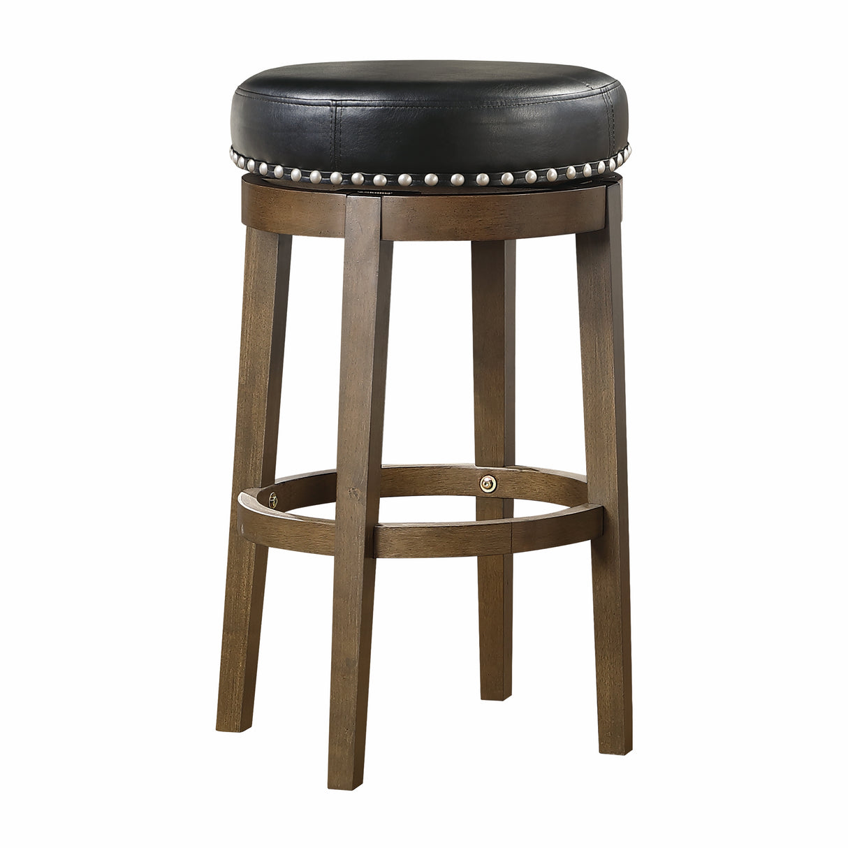 Westby Brown/Brown Round Swivel Stool, Brown, Set of 2 from Homelegance - Luna Furniture
