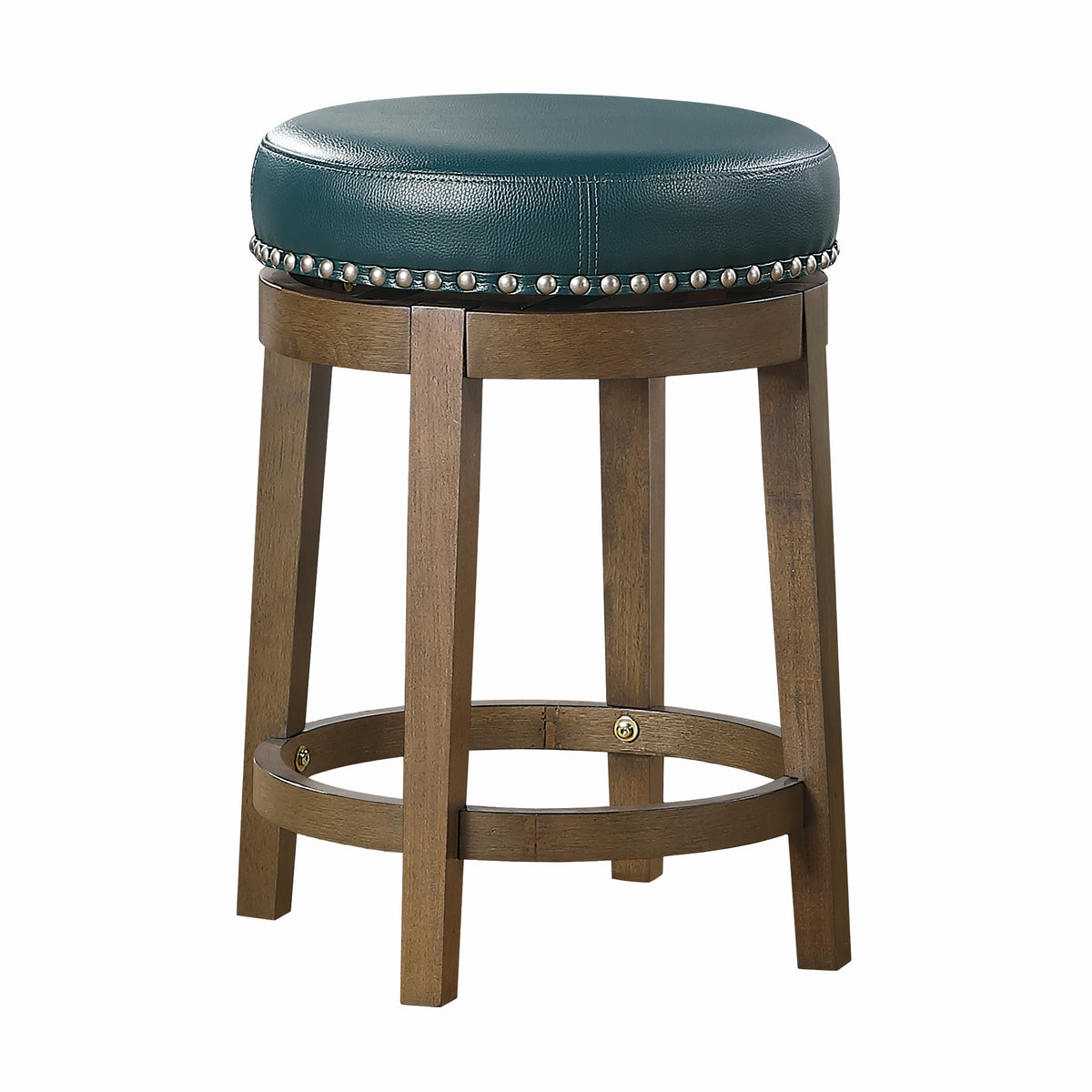 Westby Green/Brown Round Swivel Pub Height Stool, Set of 2 from Homelegance - Luna Furniture