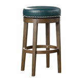 Westby Green/Brown Round Swivel Stool, Green, Set of 2 from Homelegance - Luna Furniture