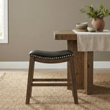 Ordway Black/Brown Dining Stool, Black from Homelegance - Luna Furniture