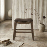 Ordway Brown/Brown Dining Stool, Brown from Homelegance - Luna Furniture