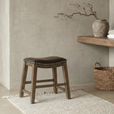 Ordway Brown/Brown Dining Stool, Brown from Homelegance - Luna Furniture