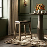 Ordway Brown/Brown Counter Height Stool, Brown from Homelegance - Luna Furniture