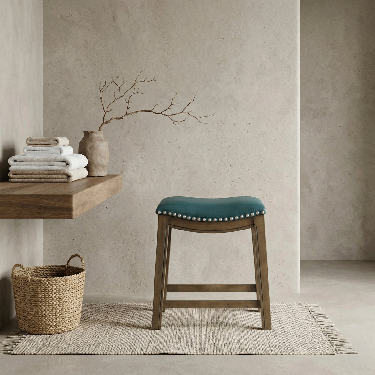 Ordway Gray/Brown Counter Height Stool, Gray from Homelegance - Luna Furniture