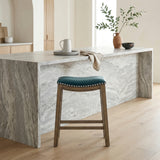 Ordway Gray/Brown Pub Height Stool, Gray