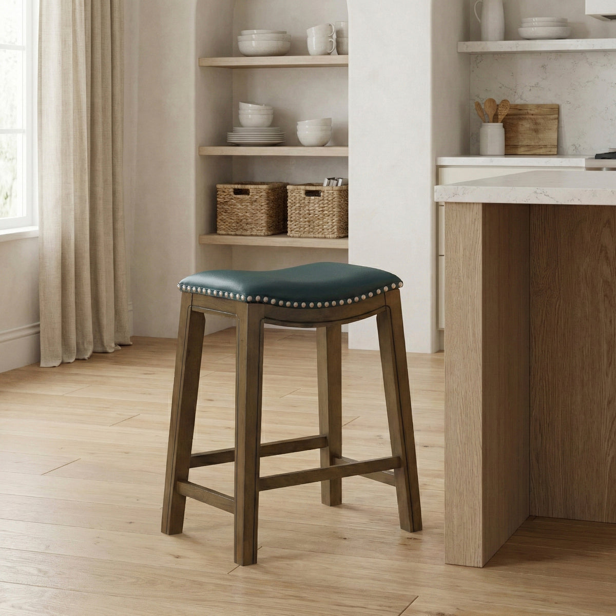 Ordway Gray/Brown Pub Height Stool, Gray
