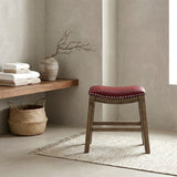 Ordway Red/Brown Dining Stool, Red from Homelegance - Luna Furniture