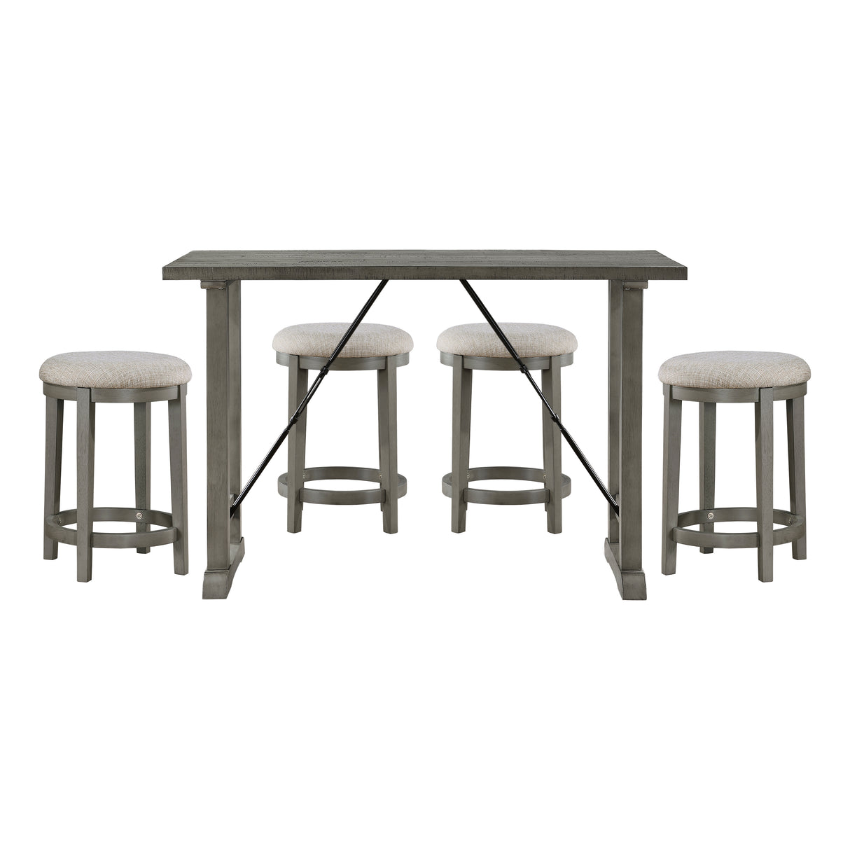Bracknell Brown Cherry 3-Piece Counter Height Set from Homelegance - Luna Furniture