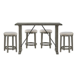 Bracknell Brown Cherry 3-Piece Counter Height Set from Homelegance - Luna Furniture