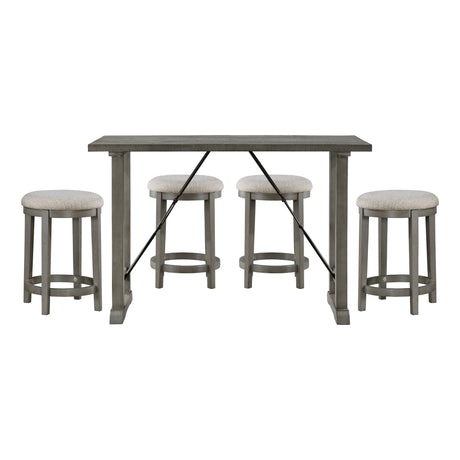 Bracknell Brown Cherry 3-Piece Counter Height Set from Homelegance - Luna Furniture
