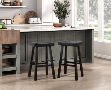 Caspian Black/Brown 4-Piece Counter Height Set from Homelegance - Luna Furniture