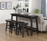 Caspian Black/Brown Pub Height Stool, Set of 2 from Homelegance - Luna Furniture