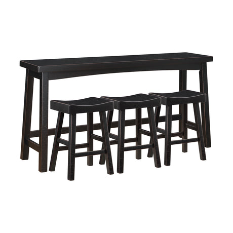 Caspian Black Counter Height Stool, Set of 2 from Homelegance - Luna Furniture