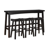 Caspian Black/Brown 4-Piece Counter Height Set