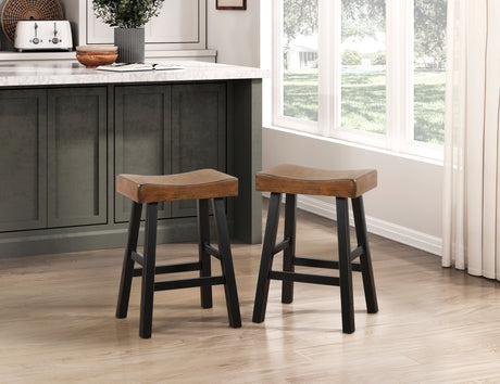 Caspian Black/Brown Counter Height Stool, Set of 2 from Homelegance - Luna Furniture