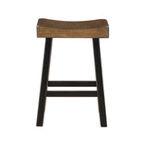Caspian Black/Brown Pub Height Stool, Set of 2 from Homelegance - Luna Furniture