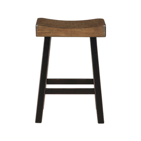 Caspian Black/Brown Pub Height Stool, Set of 2 from Homelegance - Luna Furniture