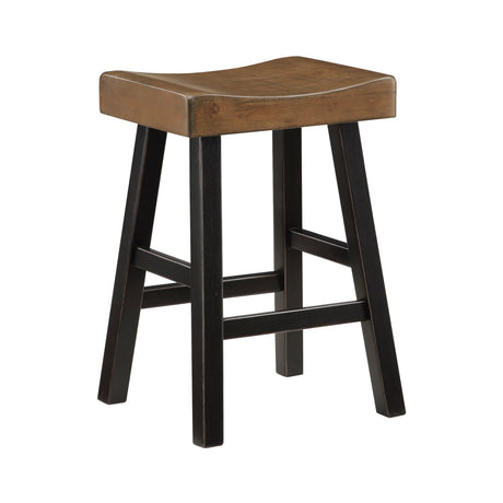 Caspian Black/Brown Pub Height Stool, Set of 2 from Homelegance - Luna Furniture