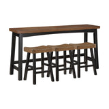 Caspian Black/Brown Pub Height Stool, Set of 2 from Homelegance - Luna Furniture