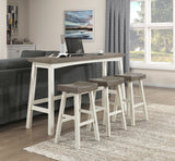 Caspian White/Coffee Pub Height Stool, Set of 2 from Homelegance - Luna Furniture