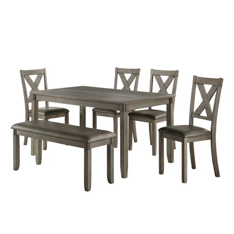 Holders Gray 6-Piece Dining Set from Homelegance - Luna Furniture