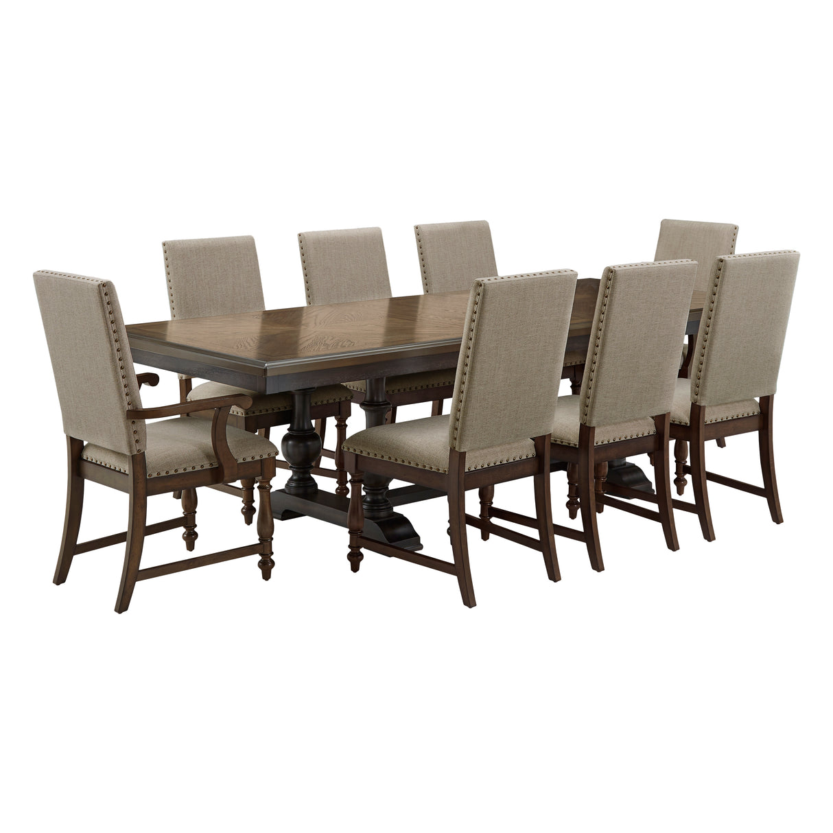 Stonington Brown 9-Piece Dining Set from Homelegance - Luna Furniture