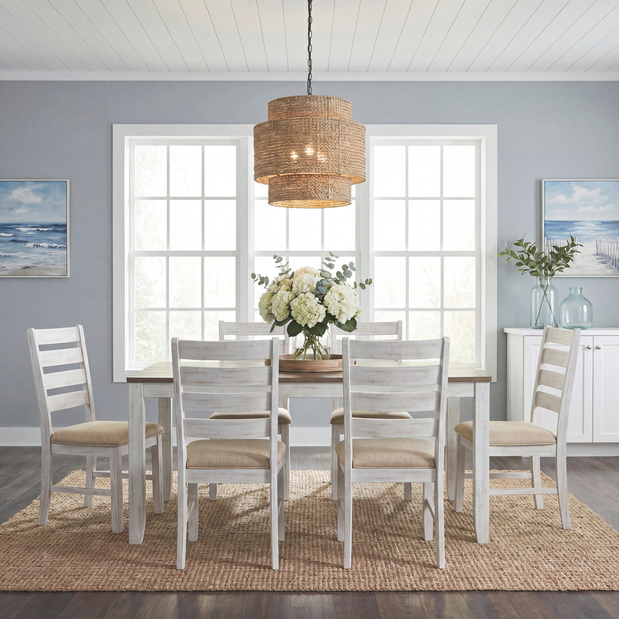 5709WH 7-Piece Pack Dinette Set from Homelegance - Luna Furniture