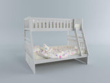 Galen White Twin/Full Bunk Bed with Storage Boxes from Homelegance - Luna Furniture