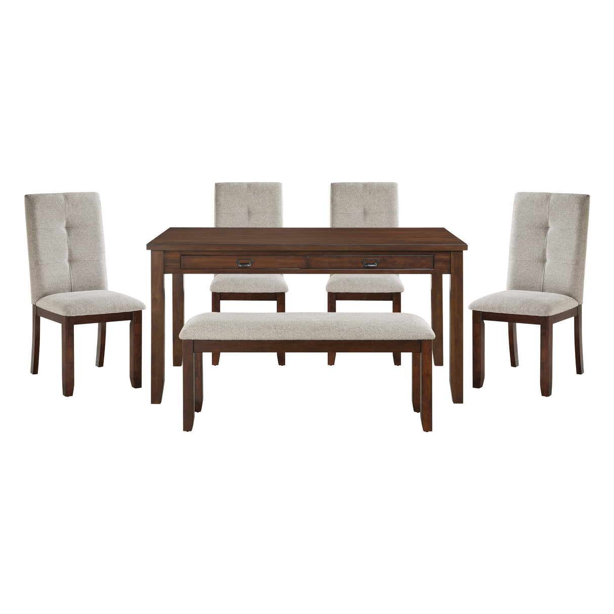Binghampton Cherry/Moonstone 7-Piece 60" Dining Set from Homelegance - Luna Furniture