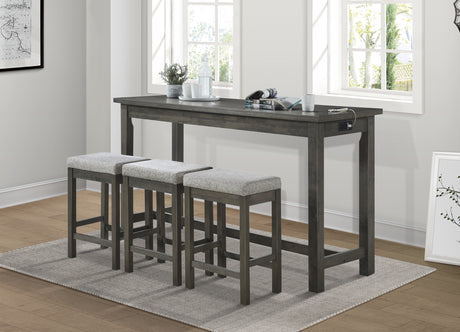 Connected Gray 4-Piece Counter Height Set from Homelegance - Luna Furniture