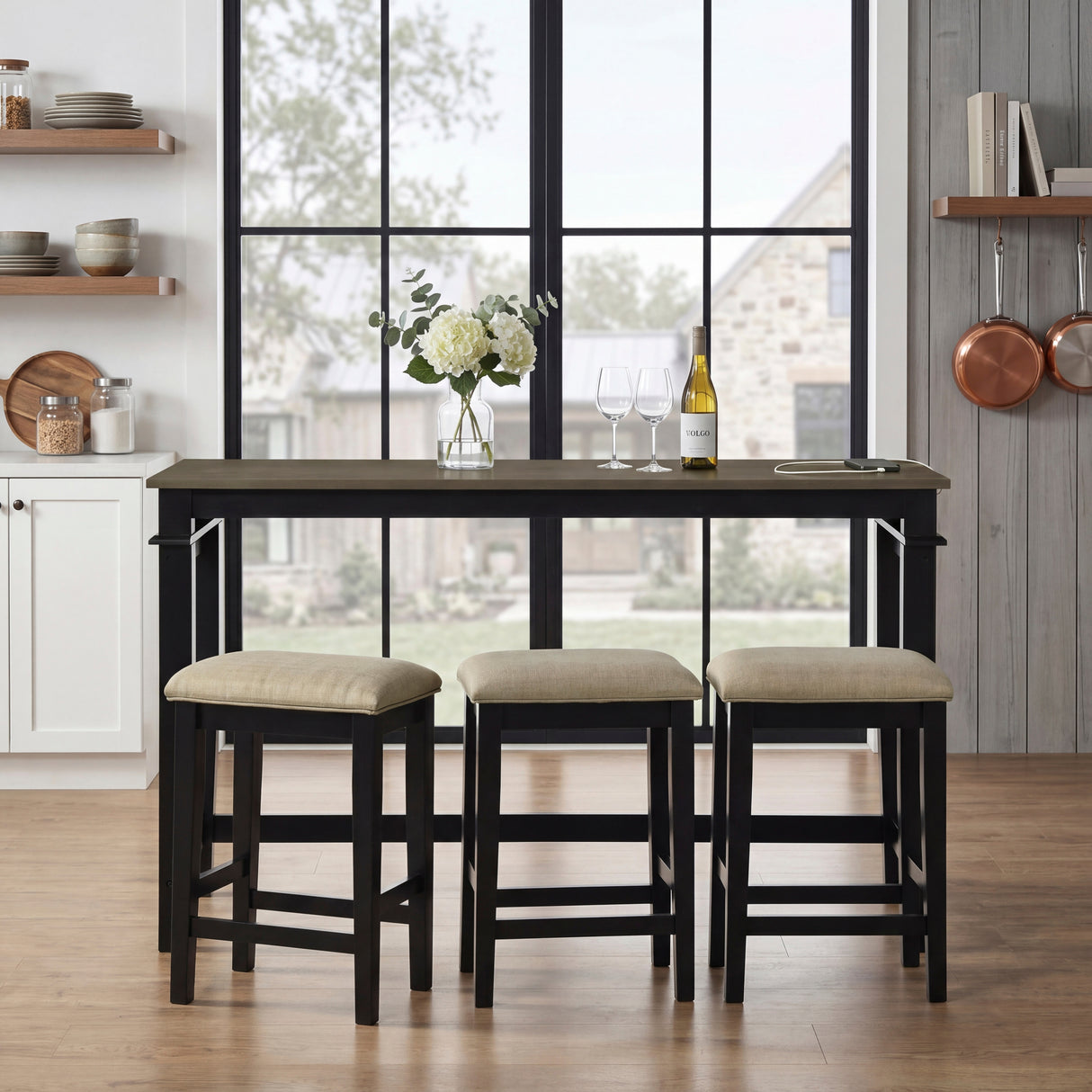 5714BK 4-Piece Pack Counter Height Set from Homelegance - Luna Furniture