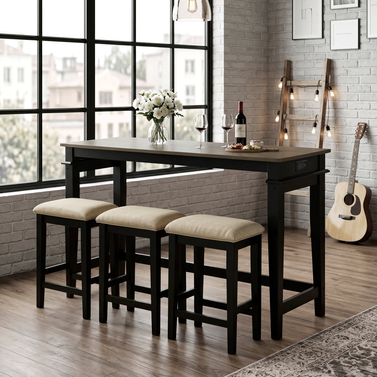 5714BK 4-Piece Pack Counter Height Set from Homelegance - Luna Furniture