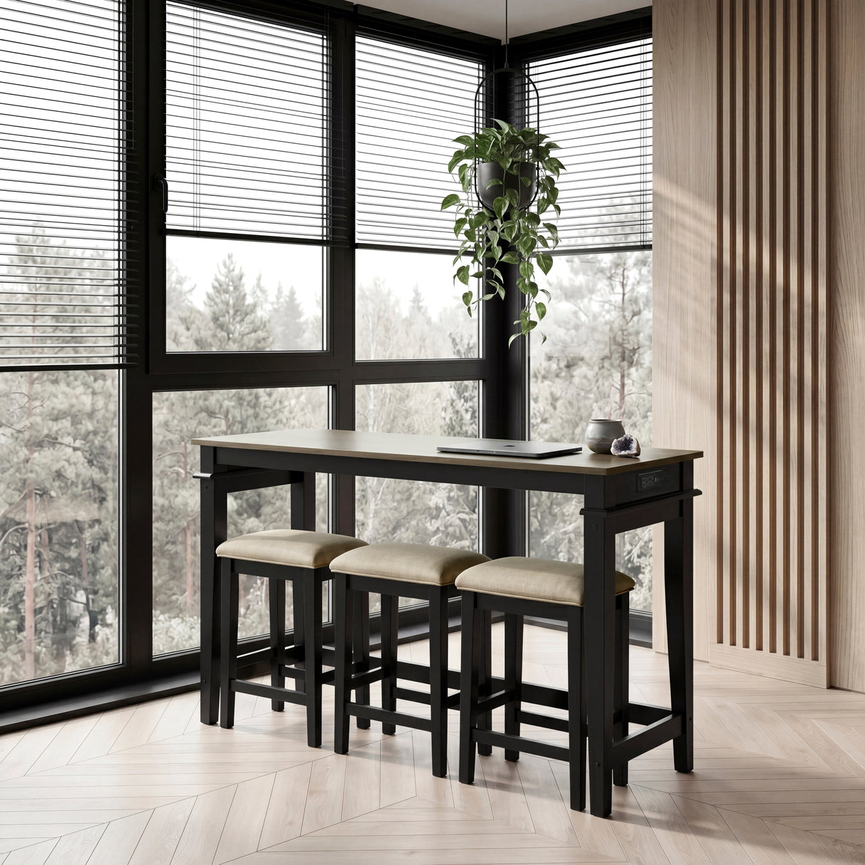 5714BK 4-Piece Pack Counter Height Set from Homelegance - Luna Furniture
