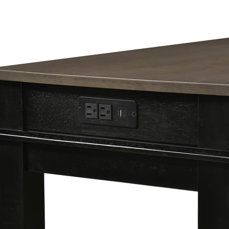 Beacon Walnut/Black 4-Piece Counter Height Set from Homelegance - Luna Furniture