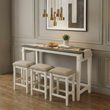 Beacon Walnut/Buttermilk 4-Piece Counter Height Set from Homelegance - Luna Furniture