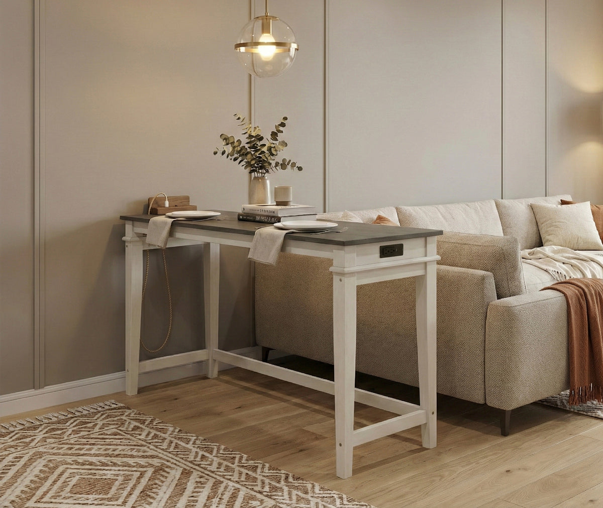 Beacon Walnut/Buttermilk 4-Piece Counter Height Set from Homelegance - Luna Furniture