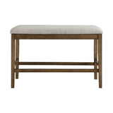Balin Light Oak 7-Piece Double X-Back Counter Height Set from Homelegance - Luna Furniture