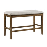 Balin Light Oak 7-Piece Double X-Back Counter Height Set from Homelegance - Luna Furniture