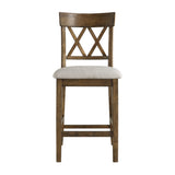 Balin Light Oak Counter Height Table with Lazy Suzan from Homelegance - Luna Furniture