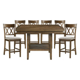 Southlake Wire Brushed Rustic Brown Bench