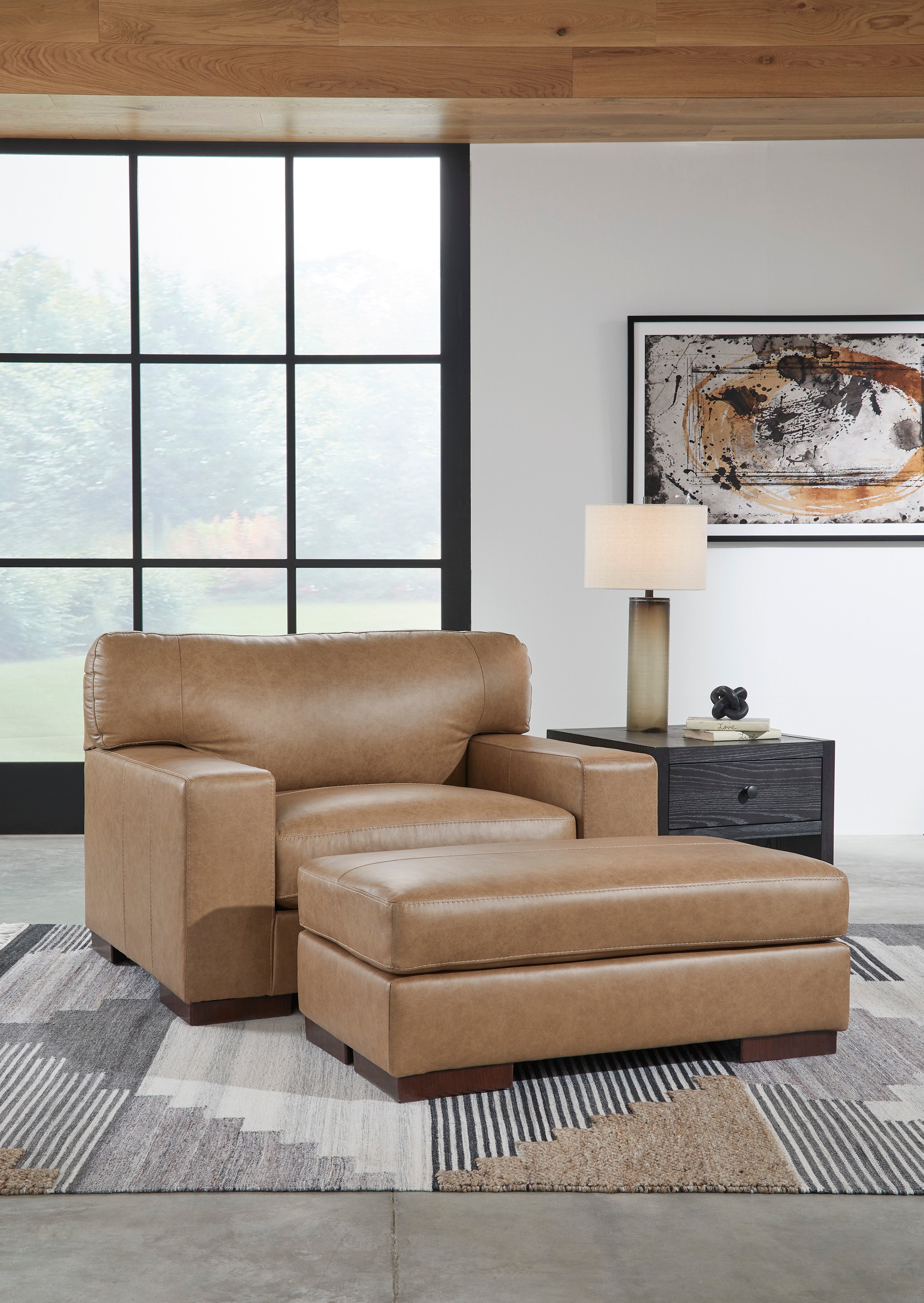 Lombardia Tumbleweed Leather Living Room Set – Luna Furniture