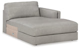 Amiata Glacier 2-Piece Sectional with Ottoman from Ashley Furniture - Luna Furniture