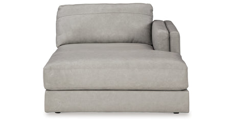 Amiata Glacier 2-Piece Sectional with Ottoman from Ashley - Luna Furniture