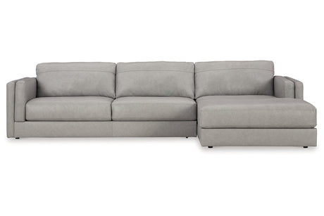 Amiata Glacier 2-Piece Sectional with Chaise from Ashley Furniture - Luna Furniture