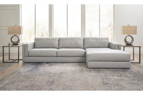 Amiata Glacier 2-Piece Sectional with Chaise from Ashley Furniture - Luna Furniture