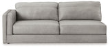 Amiata Glacier 2-Piece Sectional with Ottoman from Ashley Furniture - Luna Furniture