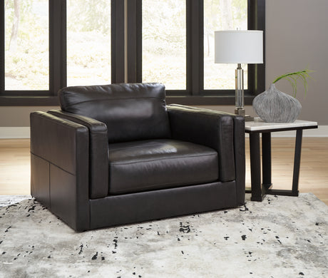 Amiata Onyx Oversized Chair and Ottoman from Ashley Furniture - Luna Furniture