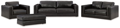 Amiata Onyx Sofa, Loveseat, Oversized Chair and Ottoman from Ashley Furniture - Luna Furniture
